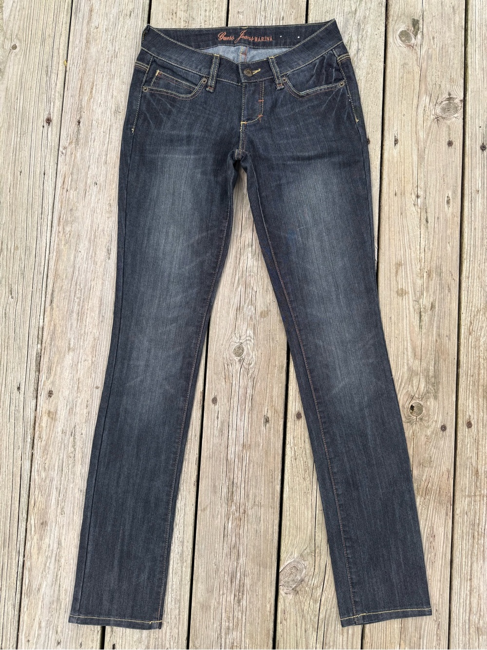 Guess marina womens skinny dark Wash denim jeans size 24